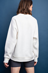 Ivory Pullover Terry Crewneck