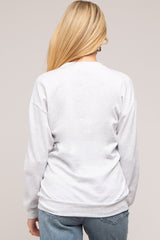 Heather Grey Pullover Maternity Sweatshirt