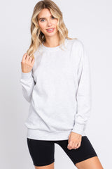 Heather Grey Pullover Maternity Sweatshirt