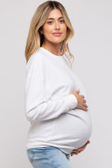 Ivory Pullover Maternity Sweatshirt