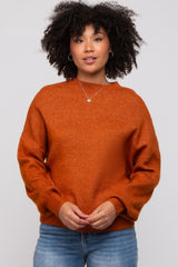 Camel Bubble Sleeve Sweater