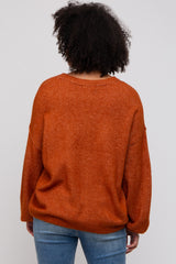 Camel Basic Drop Shoulder Sweater