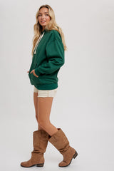 Forest Green Basic Fleece Hoodie