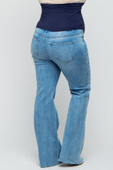 Blue Bootcut Maternity Plus Jeans