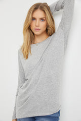 Grey Knit Long Sleeve Maternity Top