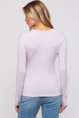 Lavender Long Sleeve Maternity Top