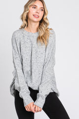 Grey Speckled Knit Sweater