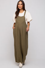 Olive Wide Leg Maternity Overall