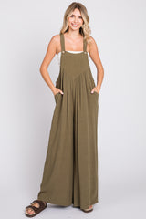 Olive Wide Leg Overall