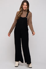 Black Wide Leg Maternity Overall