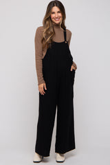 Black Wide Leg Maternity Overall