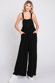 Black Wide Leg Overall