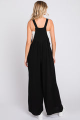 Black Wide Leg Overall