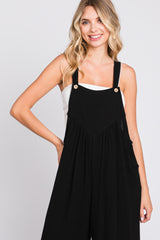 Black Wide Leg Overall