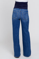 Blue Relaxed Maternity Jeans