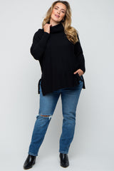 Blue Distressed Knee Skinny Maternity Plus Jeans