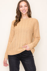 Camel Pattern Knit Maternity Sweater