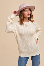 Cream Open Knit Sweater