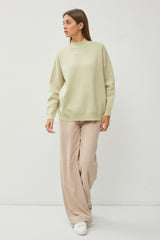 Light Olive Mock Neck Sweater