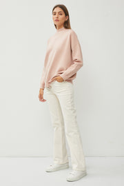 Light Pink Mock Neck Sweater