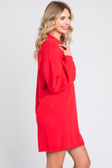 Red Mini Sweater Dress