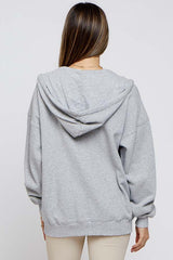 Heather Grey Hooded Maternity Jacket