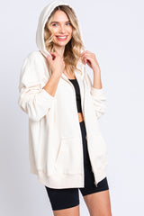 Cream Hooded Jacket