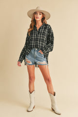 Black Plaid Shirt