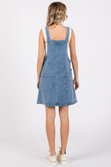 Navy Denim Overall Dress