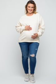 Blue Distressed Skinny Maternity Plus Jeans