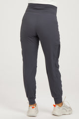 Charcoal Cargo Pocket Maternity Jogger Pants