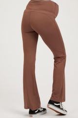 Rust Maternity Flared Leggings