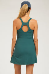 Green Tennis Racerback Maternity Romper Dress