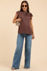 Blue Wide Leg Maternity Jeans