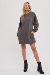 Charcoal Ultra Soft Sweatshirt Dress