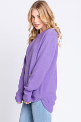 Lavender Knit Pullover Sweater