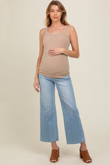 Light Blue Wide Leg Maternity Jeans