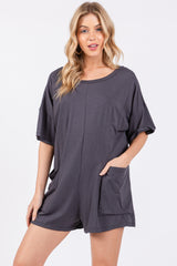 Charcoal Basic Romper