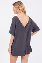 Charcoal Basic Romper