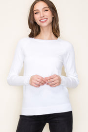 Ivory Knit Long Sleeve Top