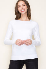 Ivory Knit Long Sleeve Maternity Top