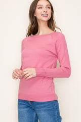 Mauve Knit Long Sleeve Top