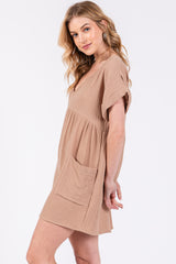 Mocha Gauze Short Sleeve Romper