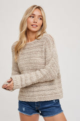 Oatmeal Sweater Knit Pullover