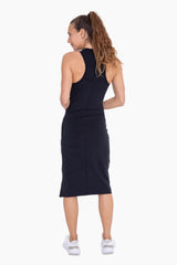 Black Sleeveless Racerback Bodycon Dress