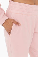 Light Pink Fleece Lined Lounge Pants