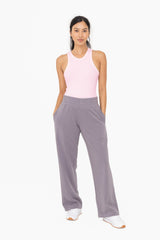 Gray Fleece Lined Maternity Lounge Pants