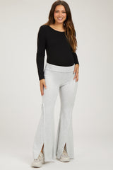 Grey Terry Flare Maternity Lounge Pants