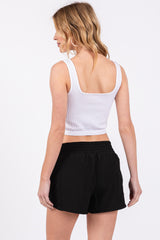 Black Side Mesh Active Shorts