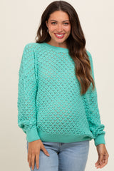 Aqua Knit Long Sleeve Maternity Top